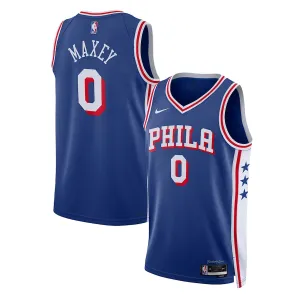 Tyrese Maxey Philadelphia 76ers Maglia Swingman Unisex - Edizione Icone - Blu Reale