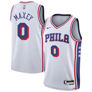 Tyrese Maxey Philadelphia 76ers Maglia Swingman dell'Associazione per Giovani - Bianco