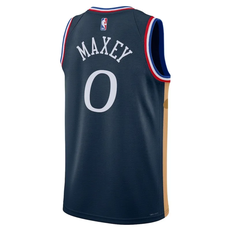 Philadelphia 76ers Tyrese Maxey 2025/26 Maillot Swingman - Édition Ville - Bleu
