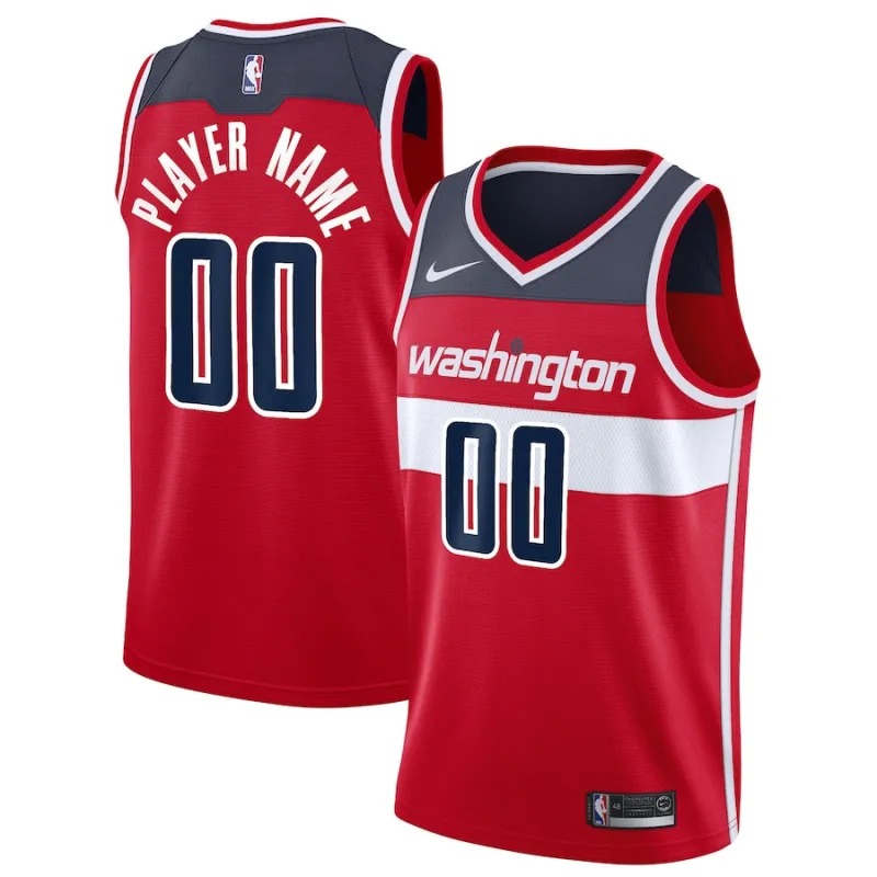 Washington Wizards Maillot Swingman Personnalisé 2020/21 - Édition Icône - Rouge