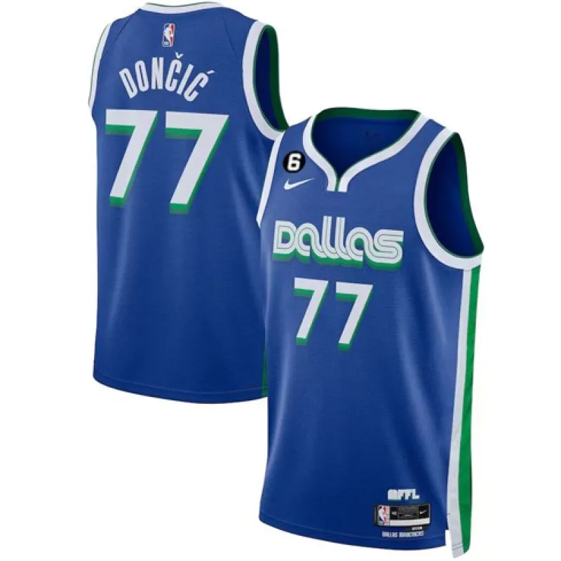 Dallas Mavericks LUKA DONCIC 2022/23 Stadt Edition Trikot blau