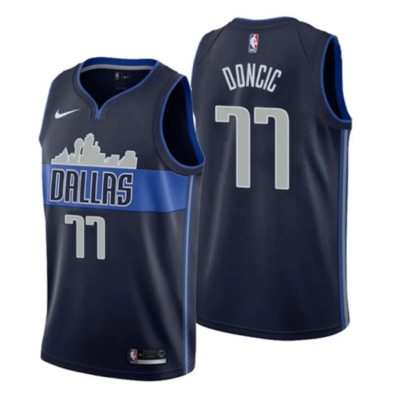 Luka Doncic, Dallas Mavericks Bleu Sombre