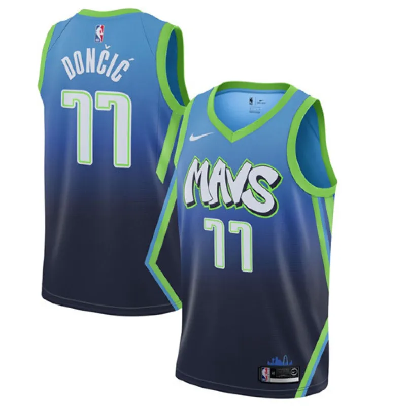 Luka Doncic, Dallas Mavericks Edición de la Ciudad 2019/20 Azul