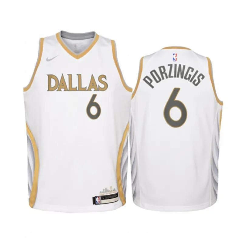 Kristaps Porzingis, Dallas Mavericks Édition Ville 2020/21 Blanc