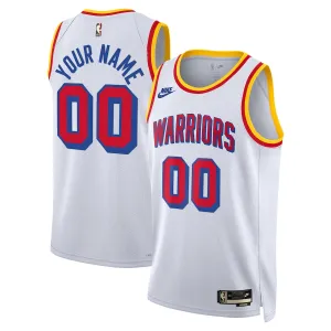 Golden State Warriors, Maillot personnalisé unisexe adulte, Édition classique, Blanc