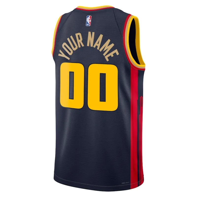 Golden State Warriors, Maillot personnalisé unisexe 2024/25, Édition ville, Bleu marine