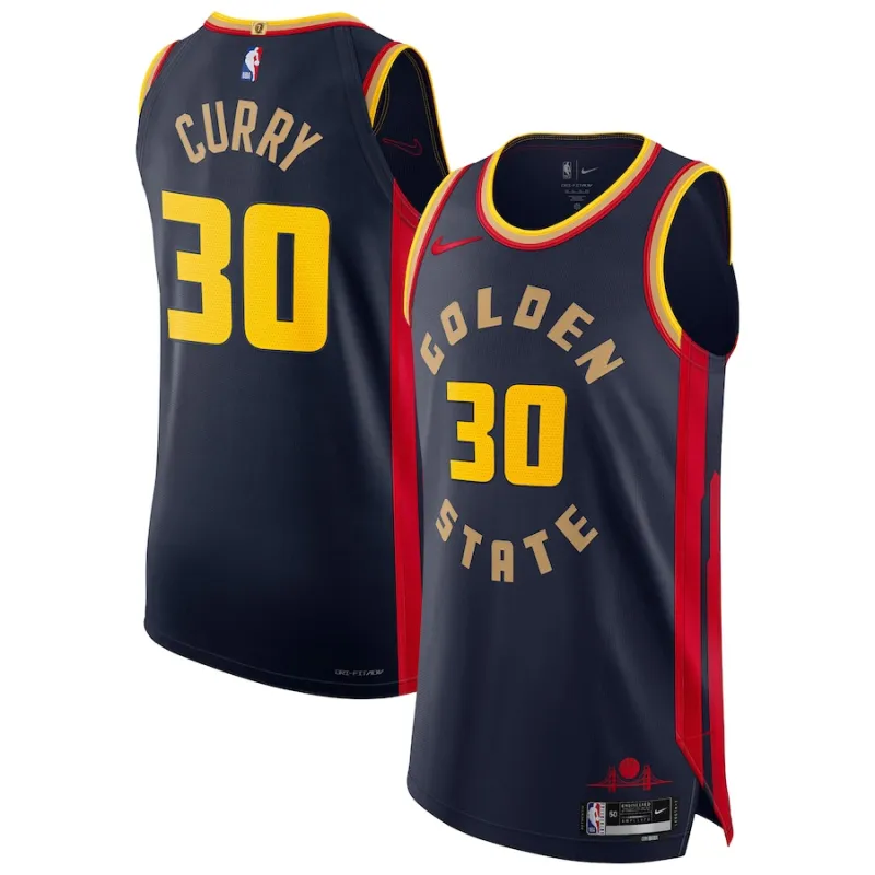 Stephen Curry, Golden State Warriors, Édition Ville 2024/25, Bleu Marine