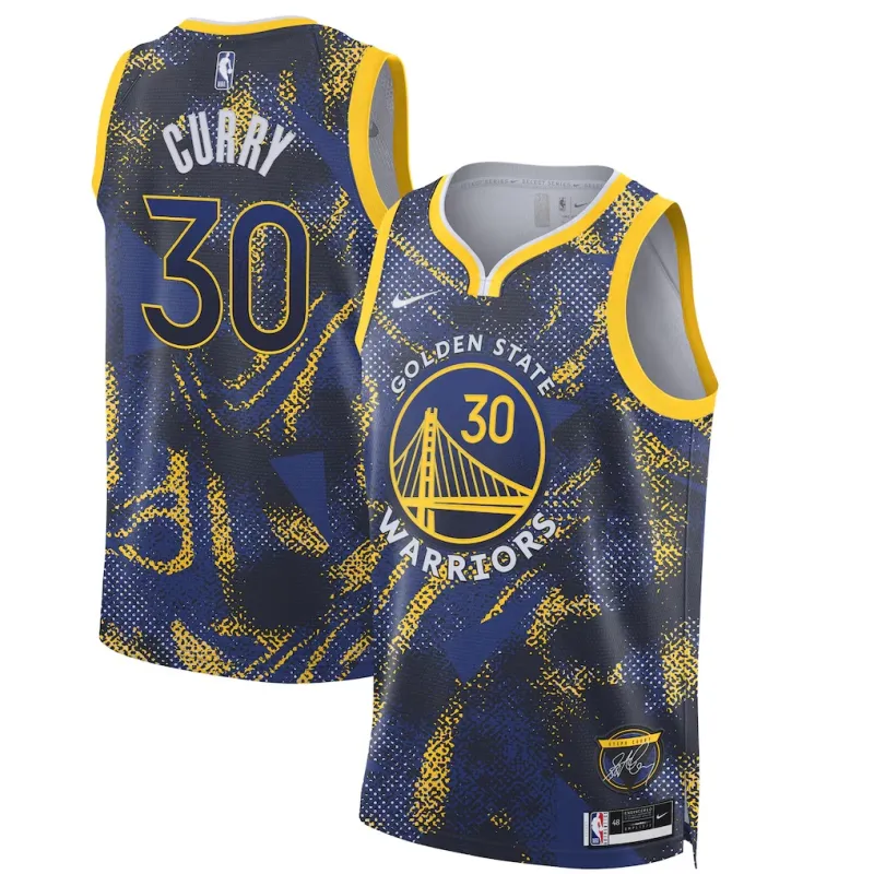 Golden State Warriors Stephen Curry 2025/26 Maillot Unisexe Édition Icône - Bleu