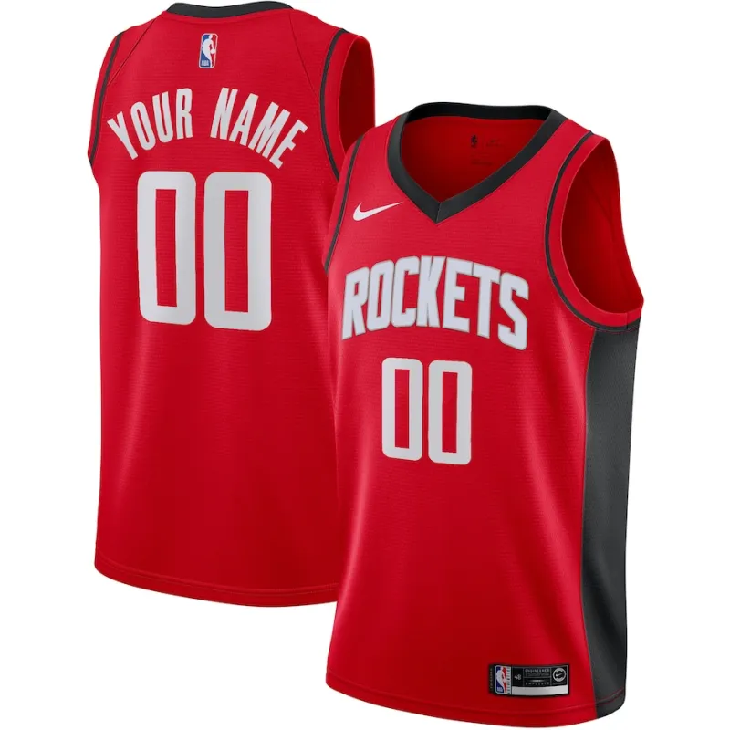 Houston Rockets, Maillot personnalisé, Édition Icone, Rouge