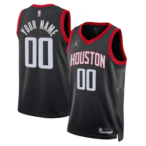 Houston Rockets, Maglia personalizzata unisex per i fan della stagione 2022/23, Edizione Statement, Nera