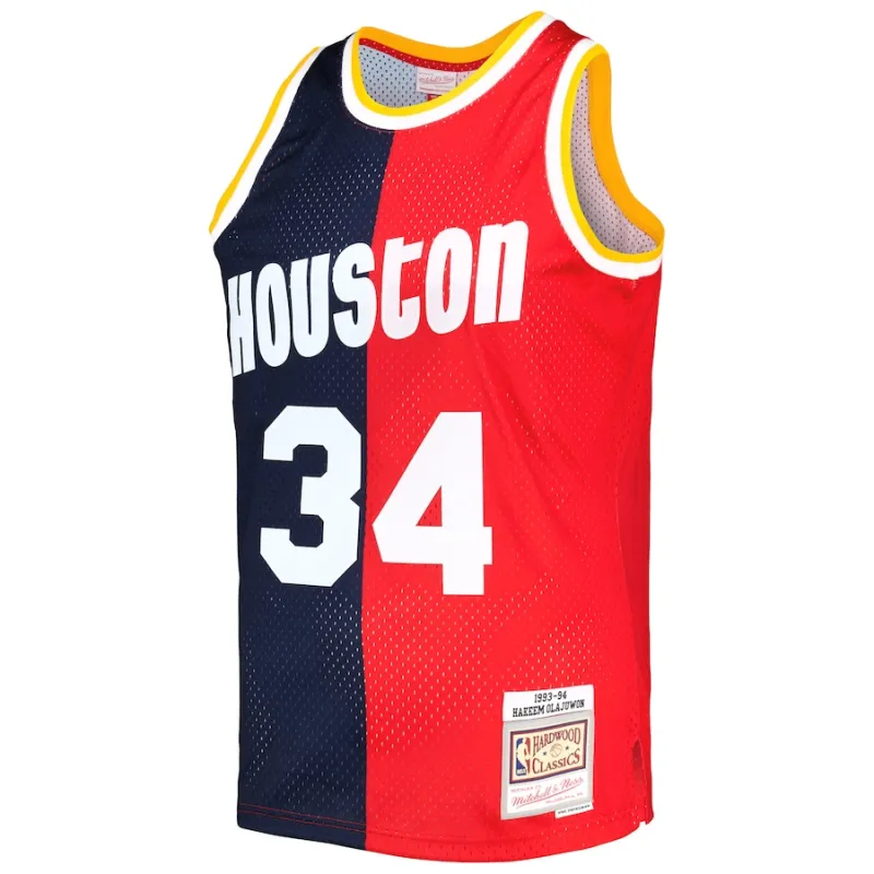 Hakeem Olajuwon, Houston Rockets, Maillot Split Swingman 1993/94, Rouge