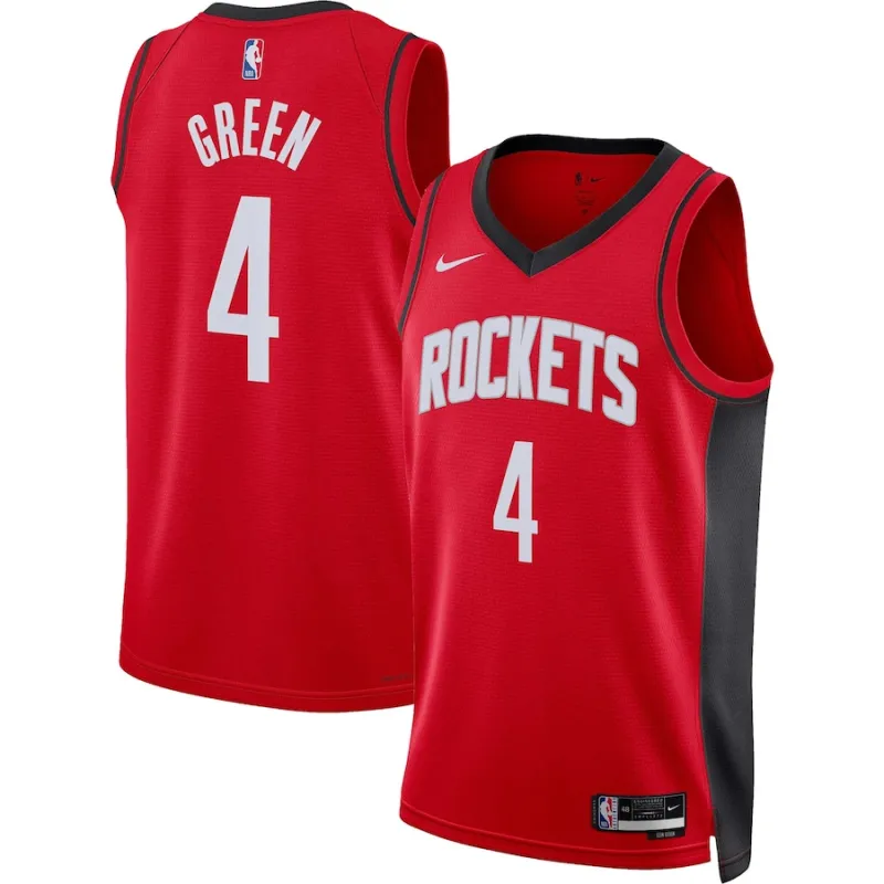 Jalen Green, Houston Rockets, Unisex Icon Edition Jersey, Rot