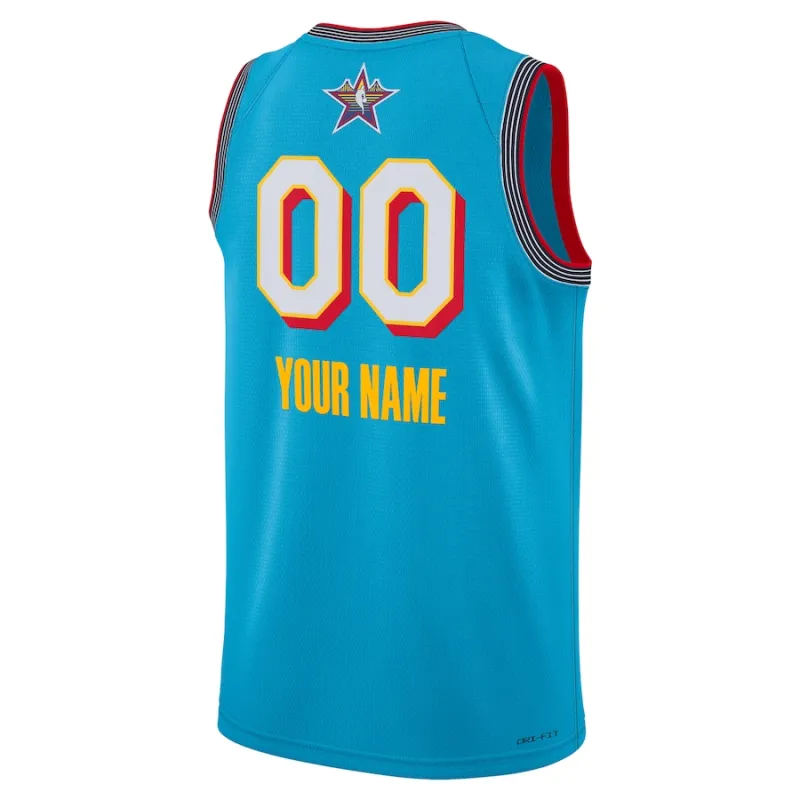 Maillot de la version fan de l'All Star Game NBA 2025 unisexe de la marque Jordan, Bleu Clair