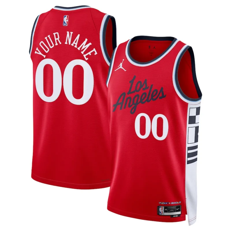 Los Angeles Clippers 2024/25 Custom Jersey, Statement Edition, Rot
