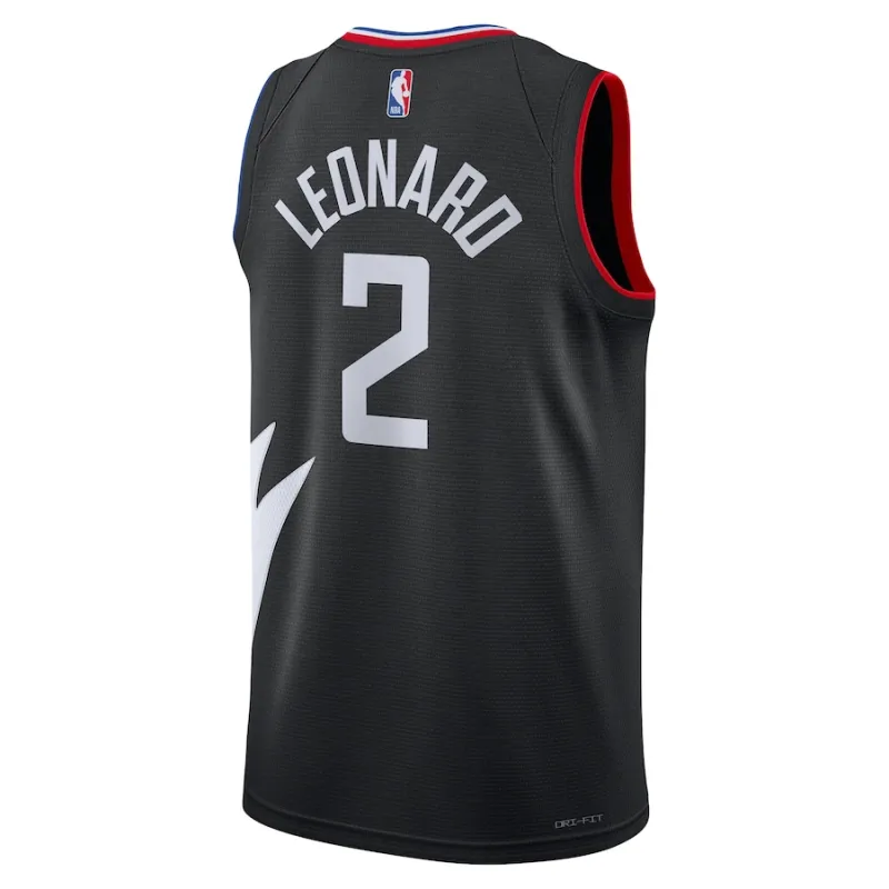 Clippers Los Angeles Maglia Edizione Statement Kawhi Leonard Nero