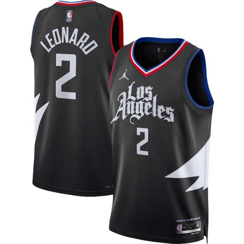Clippers Los Angeles Maglia Edizione Statement Kawhi Leonard Nero