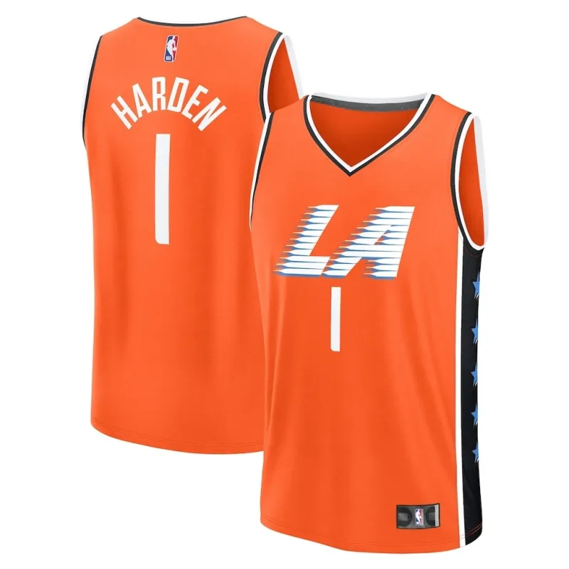 Los Angeles Clippers James Harden 2025/26 Trikot - Stadtedition - Orange