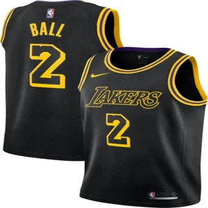 Lonzo Ball, Los Angeles Lakers, City Edition, Schwarz
