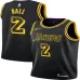 Lonzo Ball, Los Angeles Lakers, City Edition, Schwarz