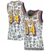 Shaquille O'Neal, Los Angeles Lakers, 1996 Femme, Blanc