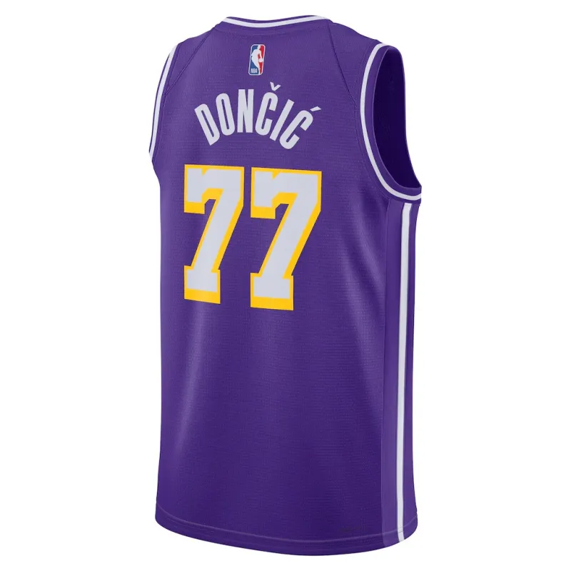 Los Angeles Lakers Maglia Swingman Luka Dončić - Edizione Statement - Viola