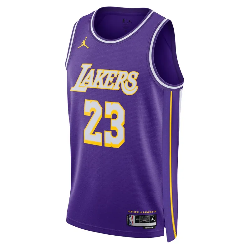 Los Angeles Lakers Maillot Swingman LeBron James - Édition Personnalisée - Violet