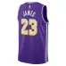 Los Angeles Lakers Maillot Swingman LeBron James - Édition Personnalisée - Violet