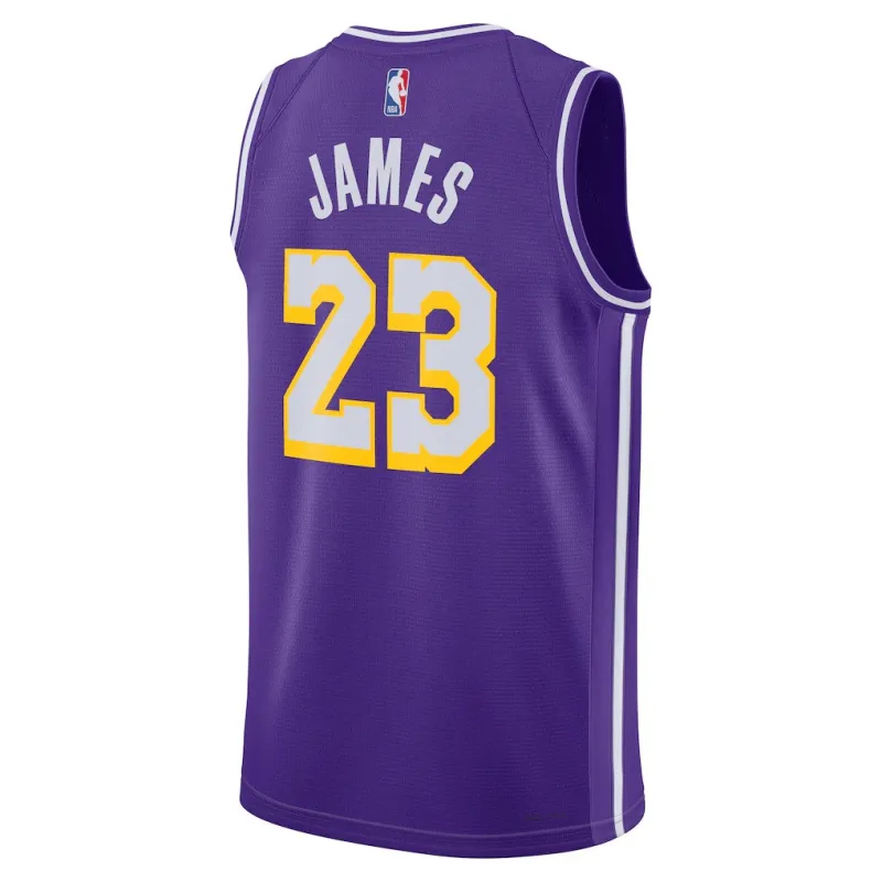 Los Angeles Lakers Maillot Swingman LeBron James - Édition Personnalisée - Violet