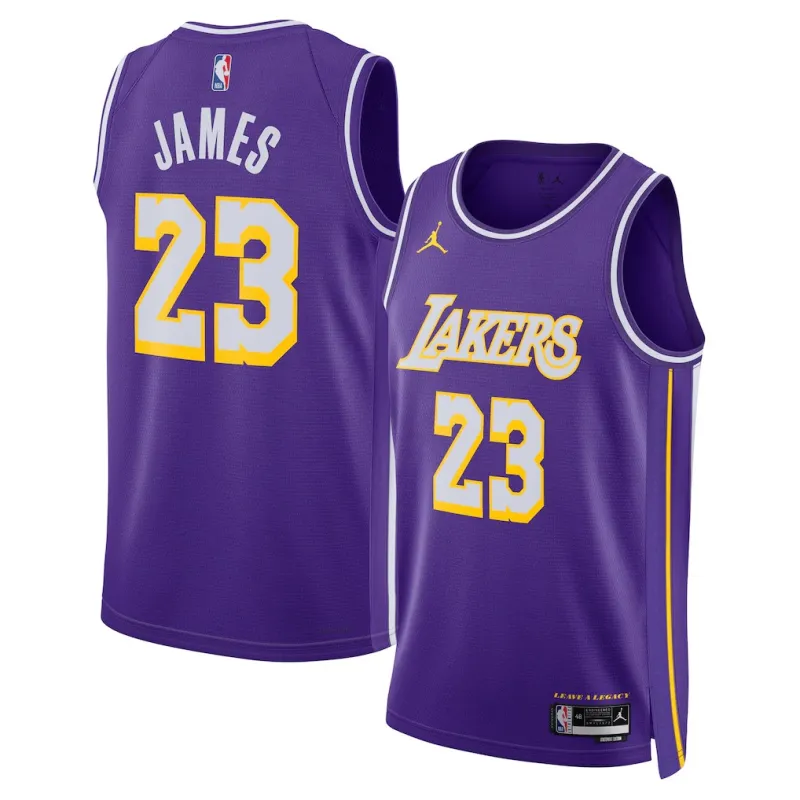 Los Angeles Lakers Maillot Swingman LeBron James - Édition Personnalisée - Violet
