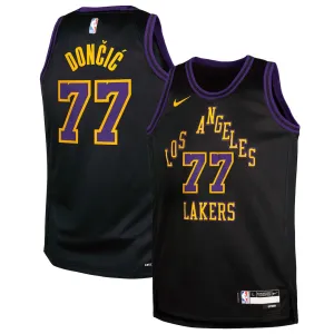 Los Angeles Lakers Luka Dončić 2025/26 Maglia Swingman Edizione Città - Nero