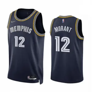 Ja Morant. Memphis Grizzlies. edizione City 2021/22. Blu navy