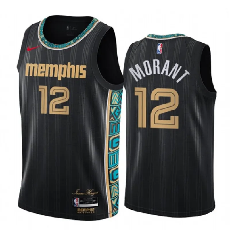 Ja Morant. Memphis Grizzlies. City Edition 2020/21. Schwarz