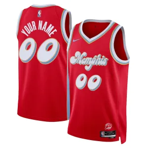 Memphis Grizzlies 2024/25 Personalizzato, Edizione Città, Rosso