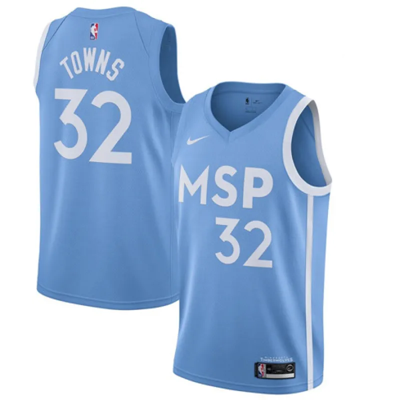 Karl - Anthony Towns, Minnesota Timberwolves, Édition Ville 2019/20, Bleu
