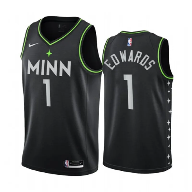 Anthony Edwards, Minnesota Timberwolves, Edición Ciudad 2020/21, Negro