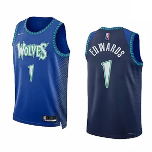 Anthony Edwards, Minnesota Timberwolves, 2021/22 - Édition Ville, Bleu