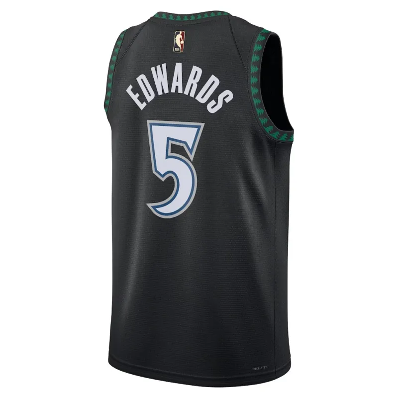 Minnesota Timberwolves Camiseta Swingman Anthony Edwards - Edición Clásica - Negra