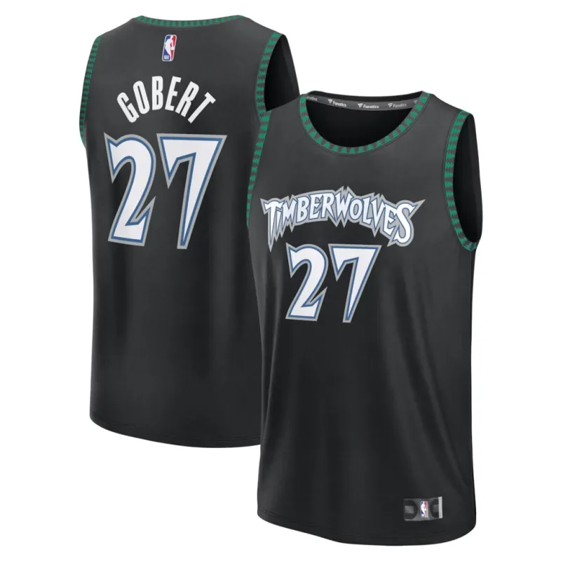 Minnesota Timberwolves Maillot Swingman Rudy Gobert - Édition Classique - Noir