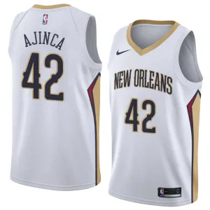 Alexis Ajinça. New Orleans Pelicans. Édition Association. Blanc