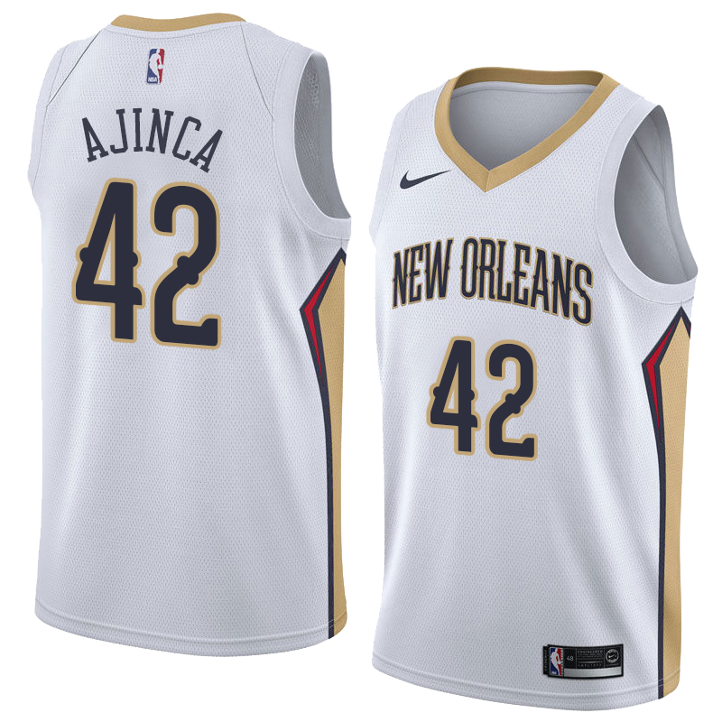 Alexis Ajinça. New Orleans Pelicans. Édition Association. Blanc