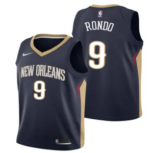 Rajon Rondo. New Orleans Pelicans. Bleu foncé
