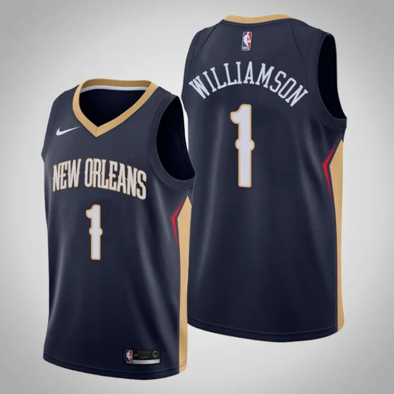 Zion Williamson. New Orleans Pelicans. 2018/19 Bleu foncé