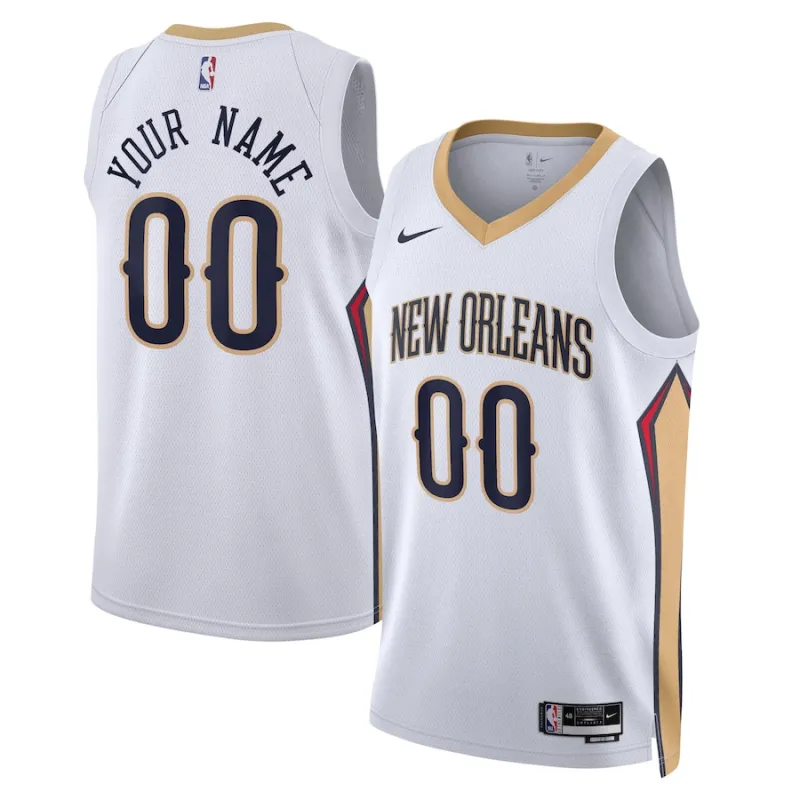 New Orleans Pelicans, Maillot personnalisé, Édition Association, Blanc