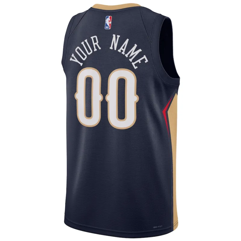 New Orleans Pelicans, maßgefertigtes Jersey 2022/23, Icon-Edition, Marineblau