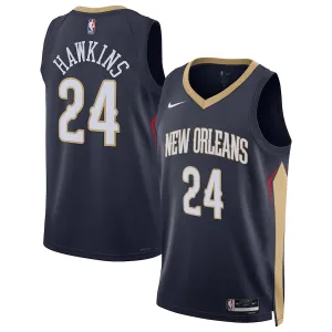 Jordan Hawkins, New Orleans Pelicans, Edizione Icona, Blu marinaio