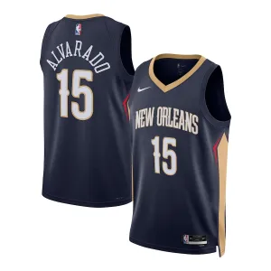 Jose Alvarado, New Orleans Pelicans, Édition Icone, Bleu marine