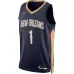 Zion Williamson, New Orleans Pelicans, Édition Icône, Bleu Marine