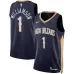 Zion Williamson, les New Orleans Pelicans, Édition Icône, Bleu marine