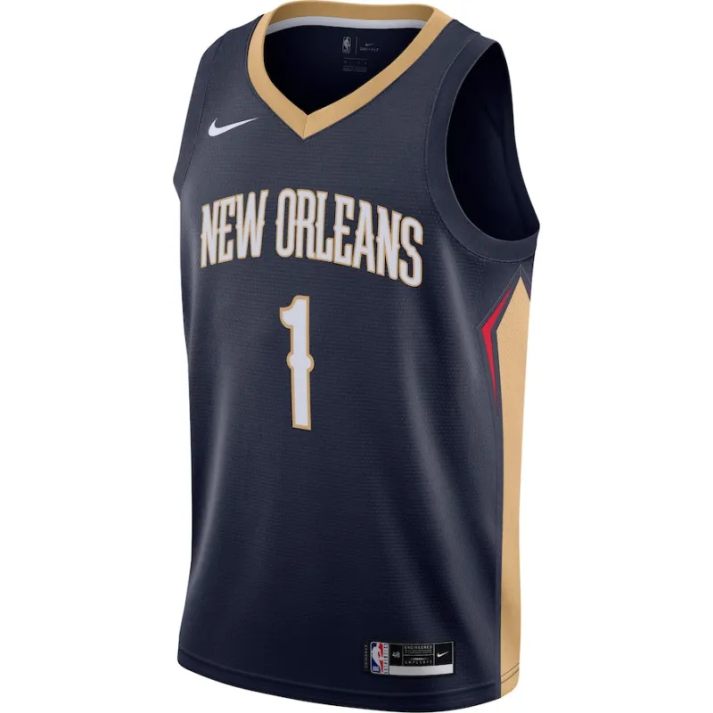 Zion Williamson, New Orleans Pelicans, Édition Icon, Bleu marine
