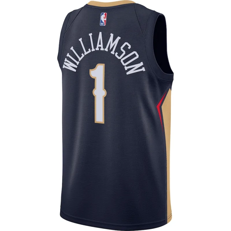 Zion Williamson, New Orleans Pelicans, Édition Icon, Bleu marine